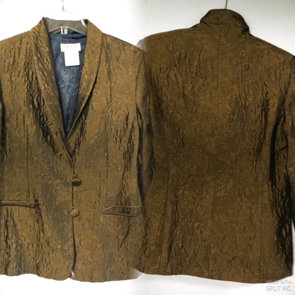 Olsen Collection,Gold silk Fabric Material,Size M - Picture 4 of 11